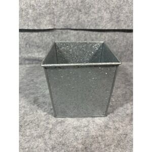 Galvanized Metal Square Flower Pot 6 X 6